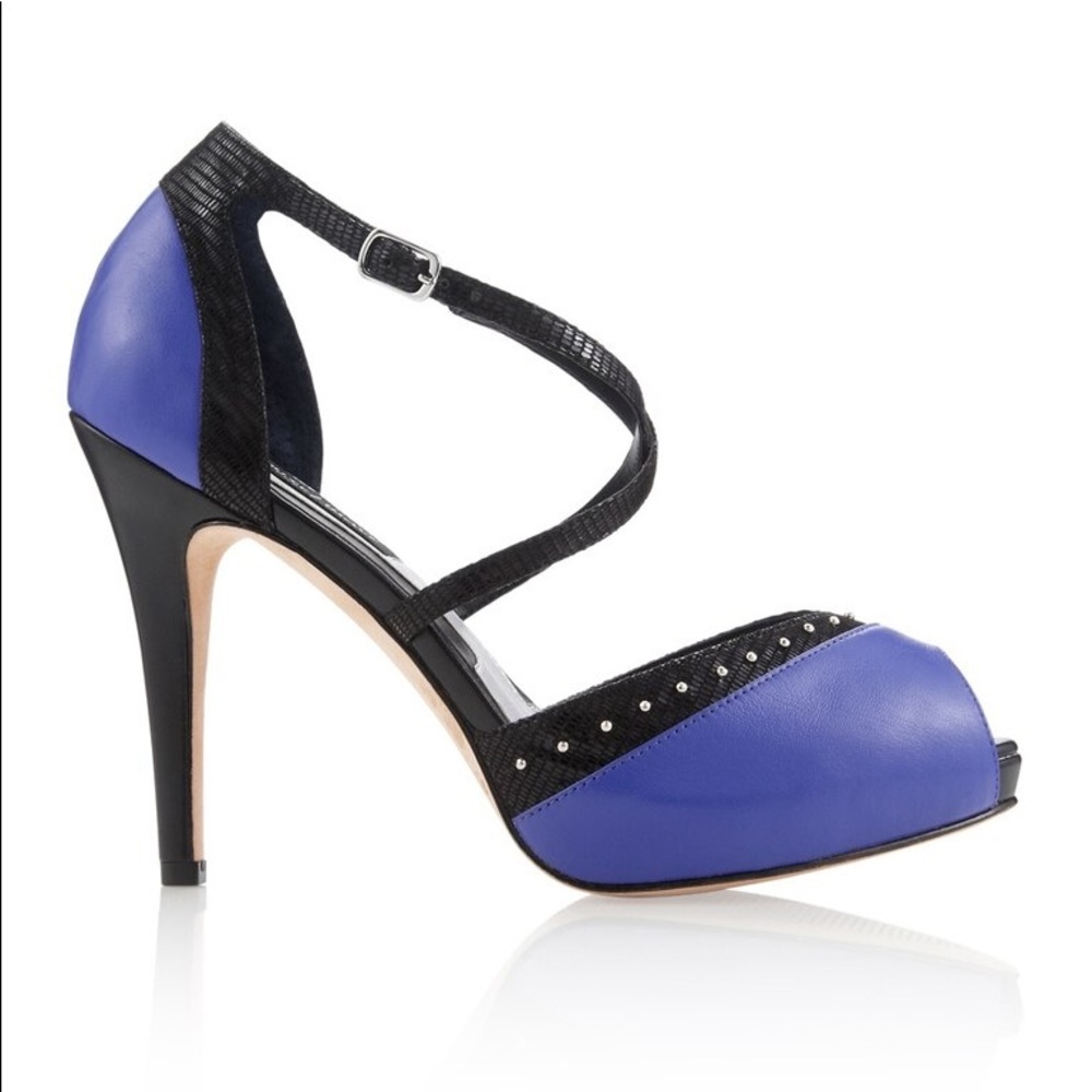 White House Black Market STUDDED COLORBLOCK HEEL